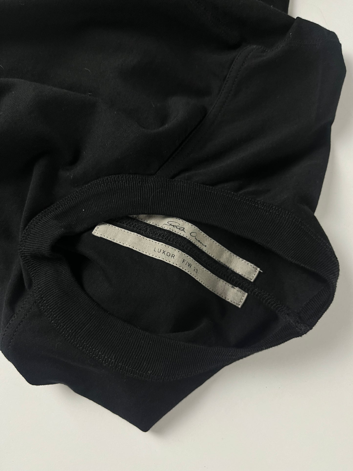 Rick Owens Black "Luxor" Coton Tee Shirt FW 2023 - S