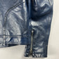 Gucci Frida Giannini Blue Gradient Leather Motor Jacket SS 2009 - M