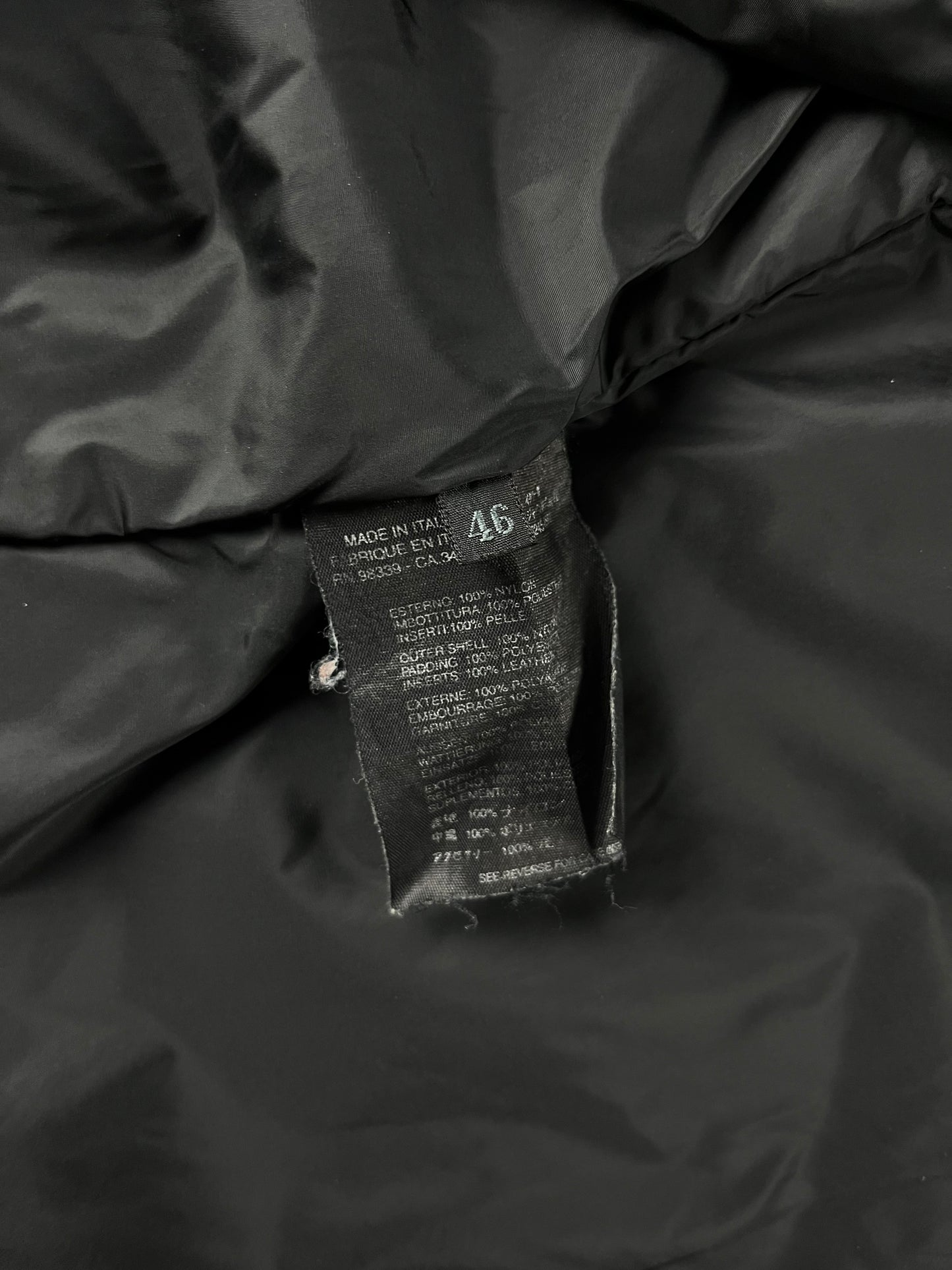 Prada Incognito Leather Details Windbreaker Coat 2000s - M