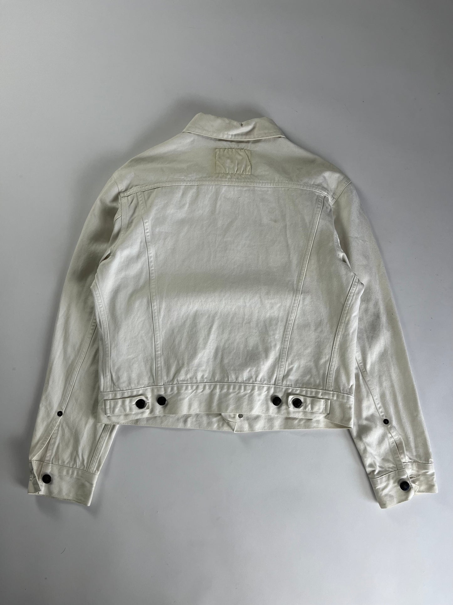 Gucci Washed White Button Up Classic Trucker Jacket FW 2002 - M