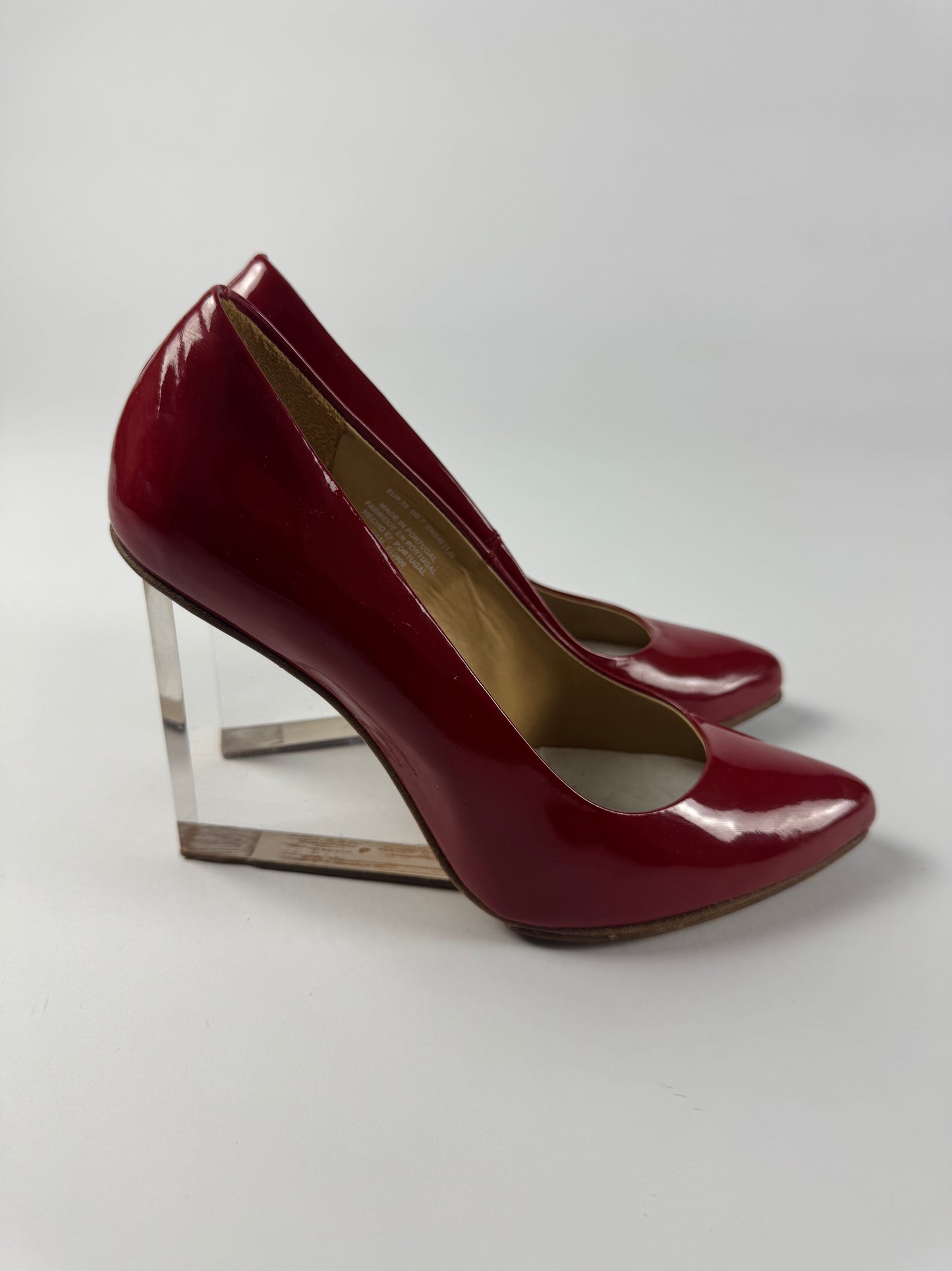 Maison Martin Margiela H&M Red Heel Pumps Glass Wedges - 38 EU