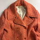 Balenciaga Nicolas Ghesquière Double Breasted Burnt Orange Wool Elegant Coat FW 2004 - S
