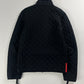 Prada Linea Rossa Black Oblique Quilted Nylon Zipper Jacket FW 2001 - M