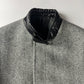 Gucci Grey Wool Leather Belt Collar Long Coat FW 2000 - M