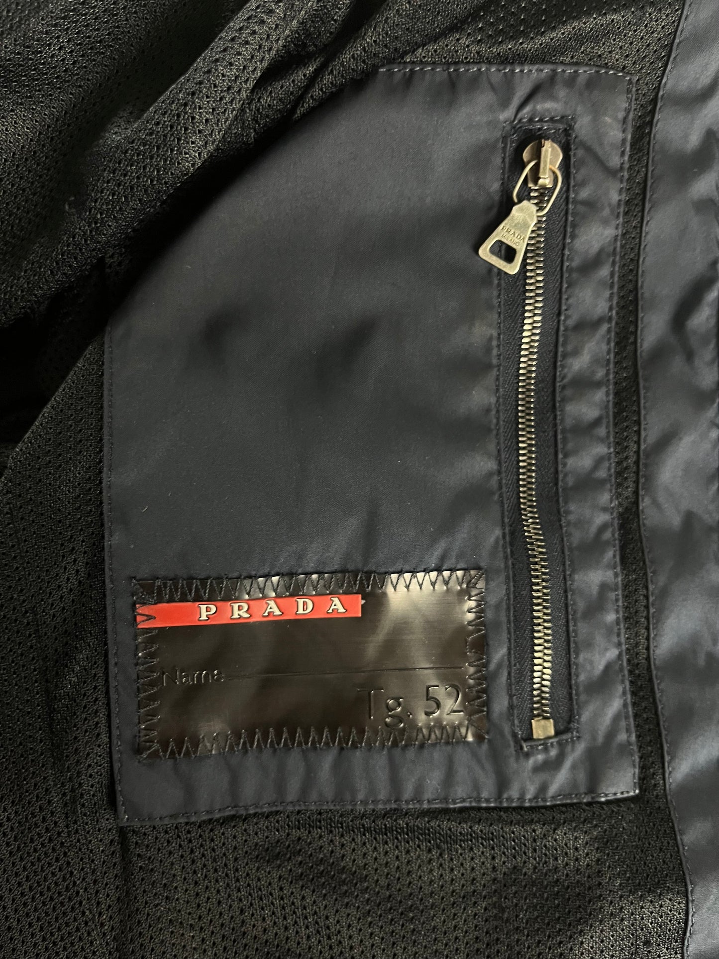 Prada Navy Riviera Zip Up Bomber Jacket SS 2007 - L