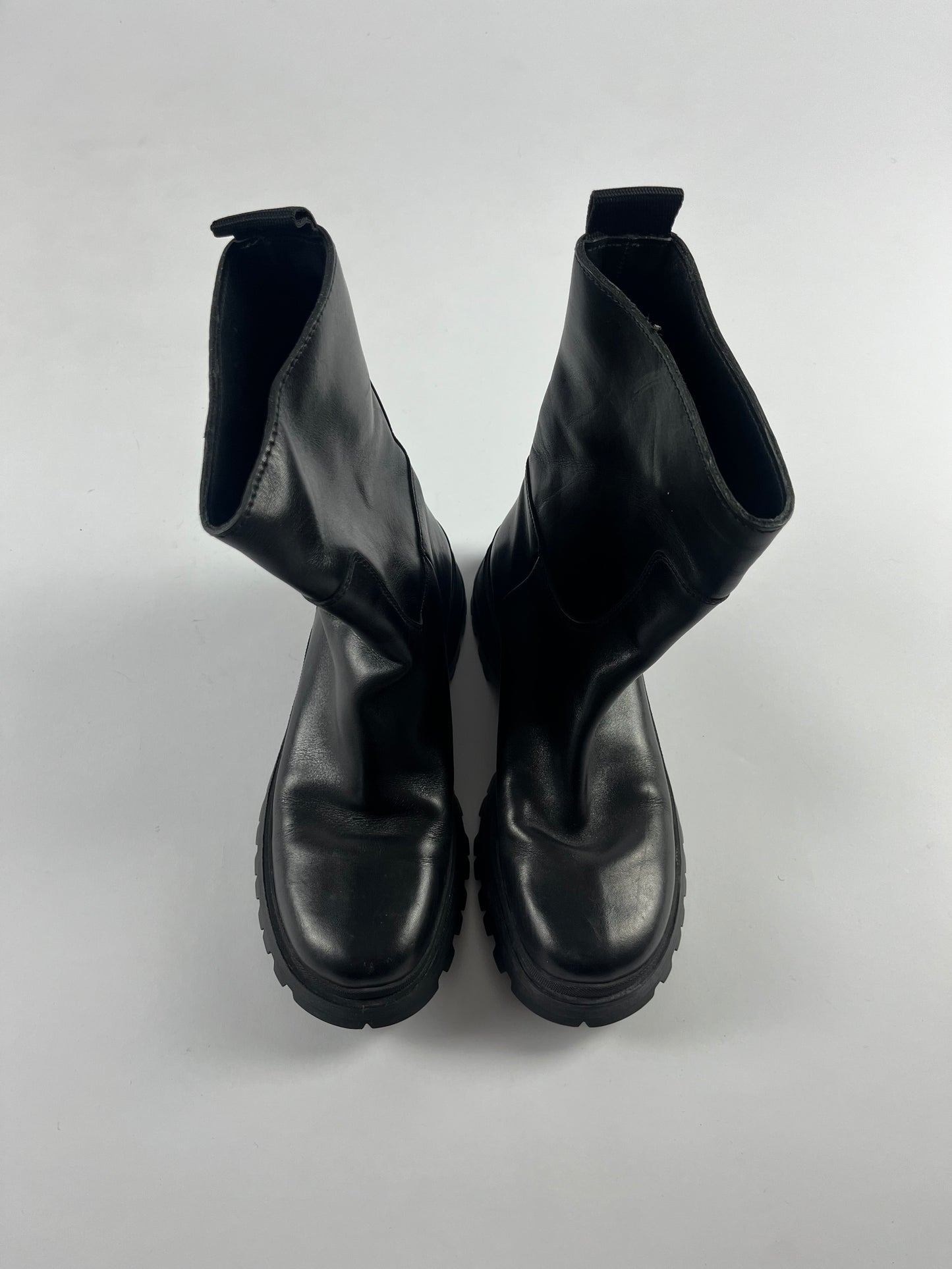 Prada Premium Leather Combats Boots FW 2003 - 38 IT/39 EU