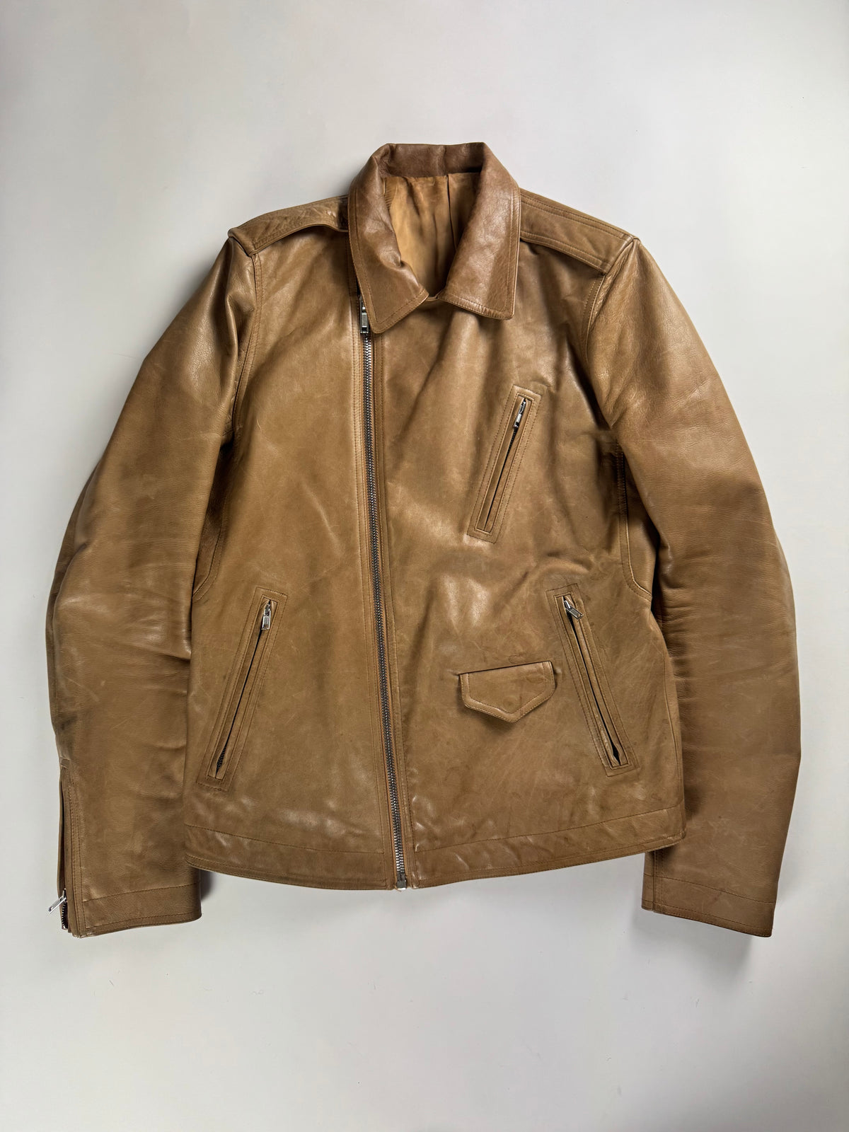 Rick Owens "Sphinx" Lamb Leather Stooges Perfecto Moto Jacket FW 2015 - L