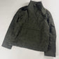 Hermès Sample Soft Military Khaki Plaid Funnel Neck Half Zip Jacket SS 2020 - L