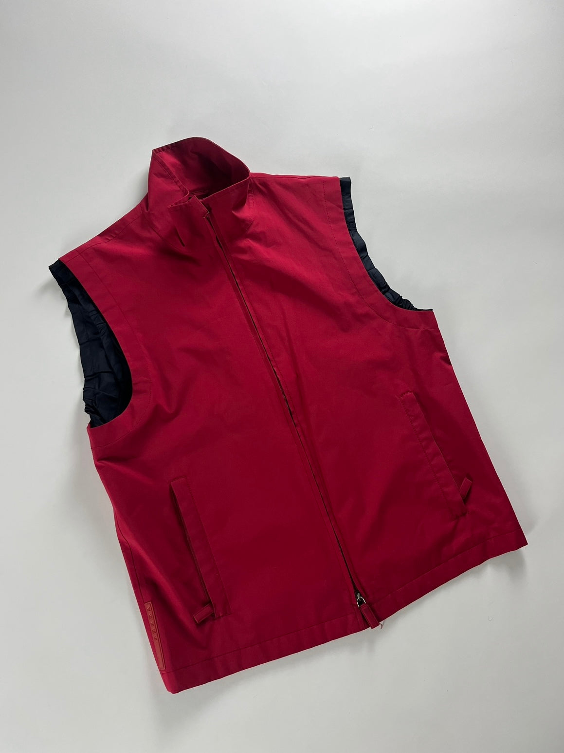 Prada Linea Rossa Red Nylon Sleeveless Vest SS 2000 - M