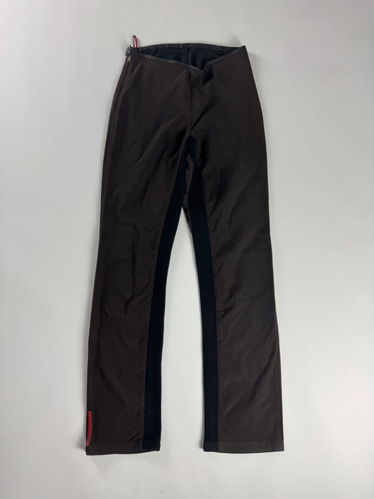 Prada Linea Rossa Brown Two Tone Brown Pants FW 1999 - XS