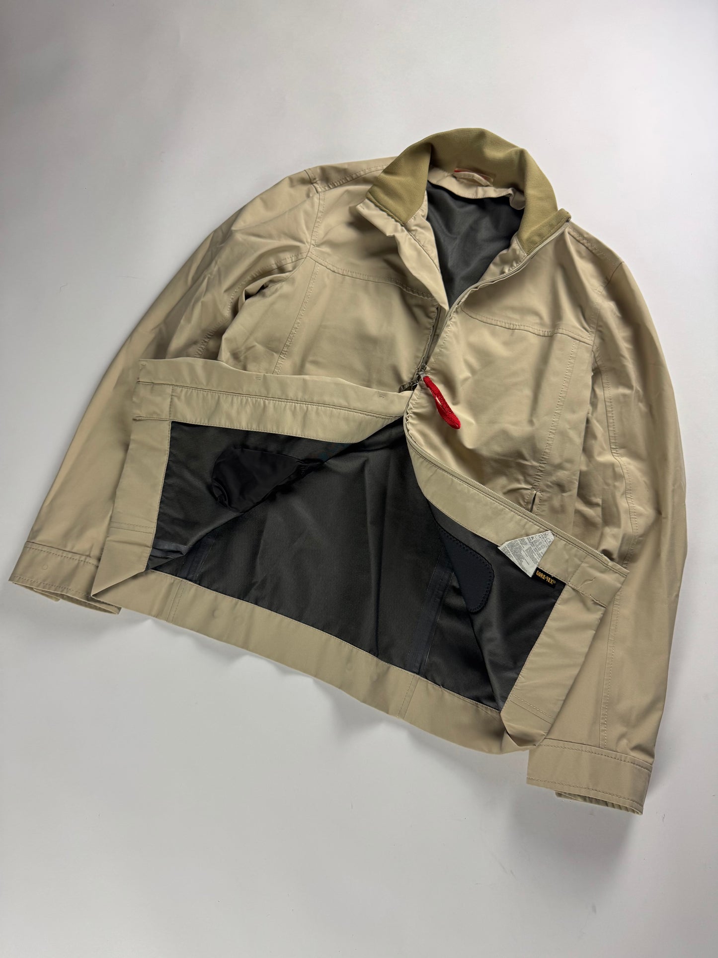 Prada Gore Tex Beige Technical Bomber Jacket 2000s - M