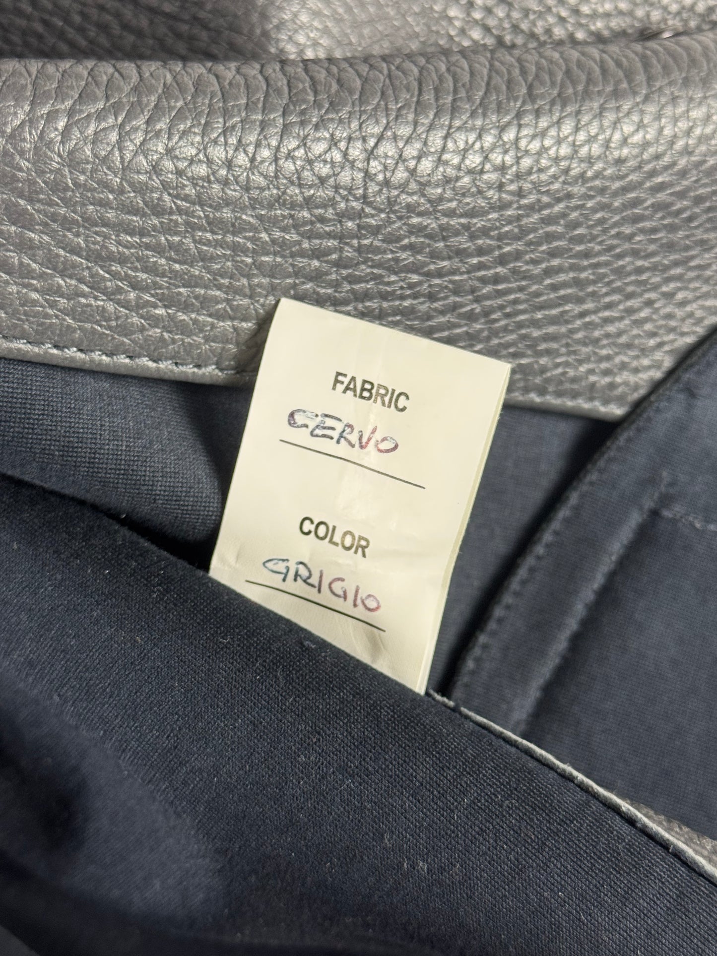 Thom Browne Sample Grigio Deer Leather Overcoat - XS