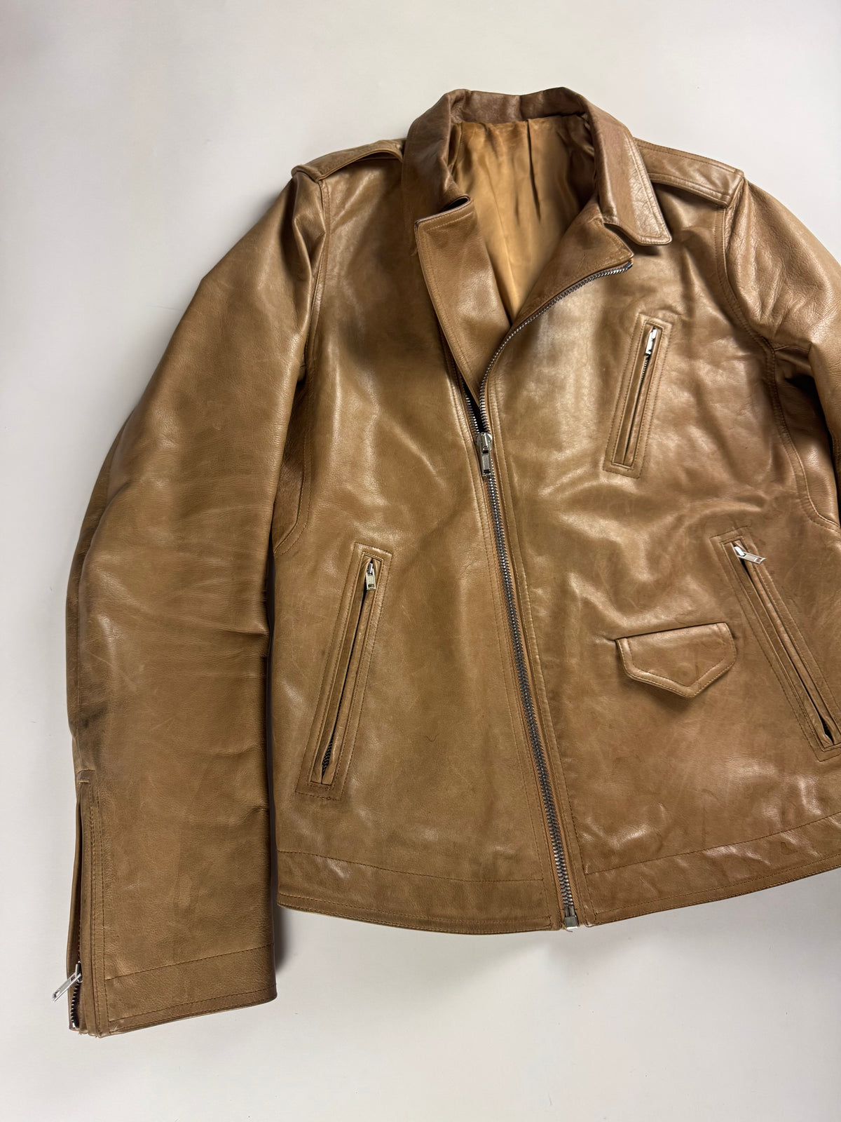 Rick Owens "Sphinx" Lamb Leather Stooges Perfecto Moto Jacket FW 2015 - L