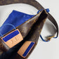 Louis Vuitton Paname Monogram Canvas Blue Lambskin Reversible Crossbody Bag - OS