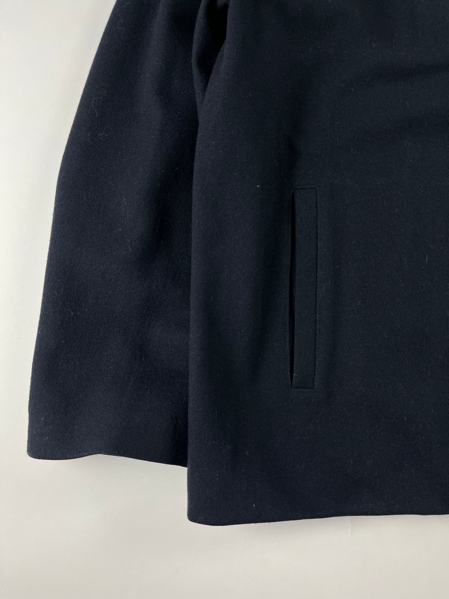 Prada Asymmetric Navy Half Zip Wool Jacket FW 1998 - S/M