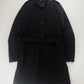 Prada Milano Black Single Breasted Minimalist Belted Coat FW 2000 - L