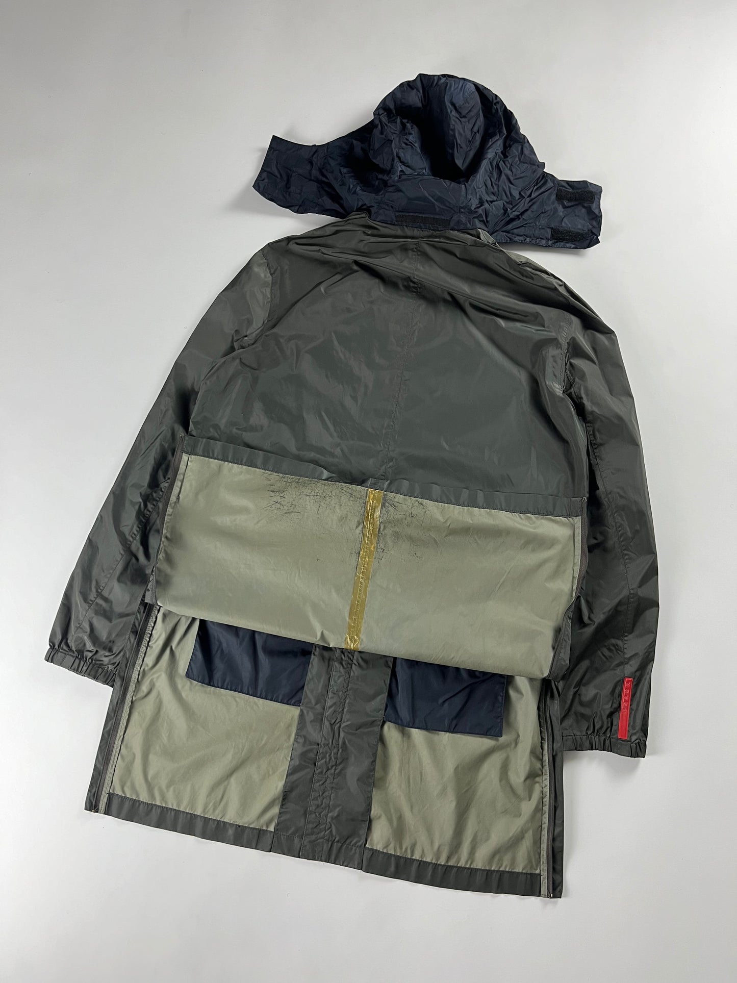 Prada Linea Rossa Nylon Technical Long Jacket SS 2000 - M