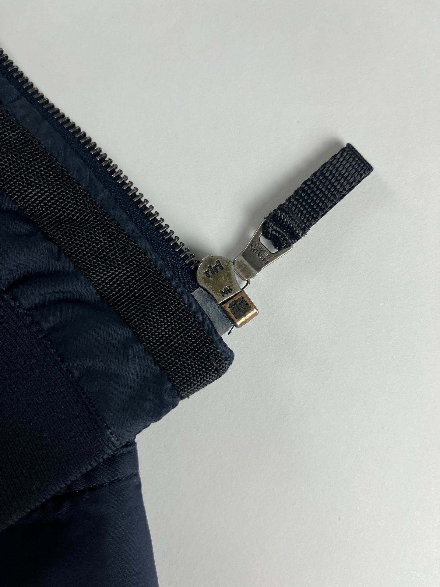 Prada Navy Riviera Zip Up Bomber Jacket SS 2007 - L