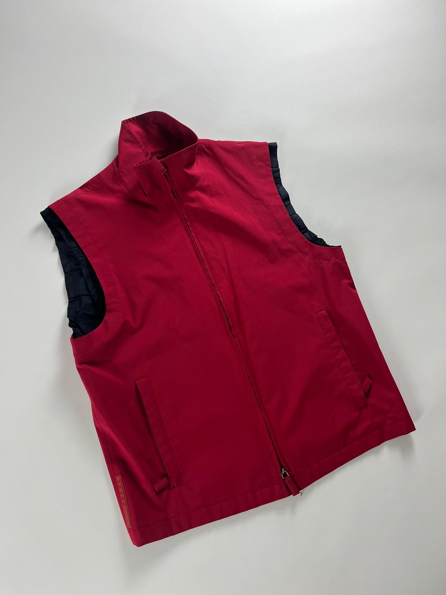 Prada Linea Rossa Red Nylon Vest SS 2000 - M