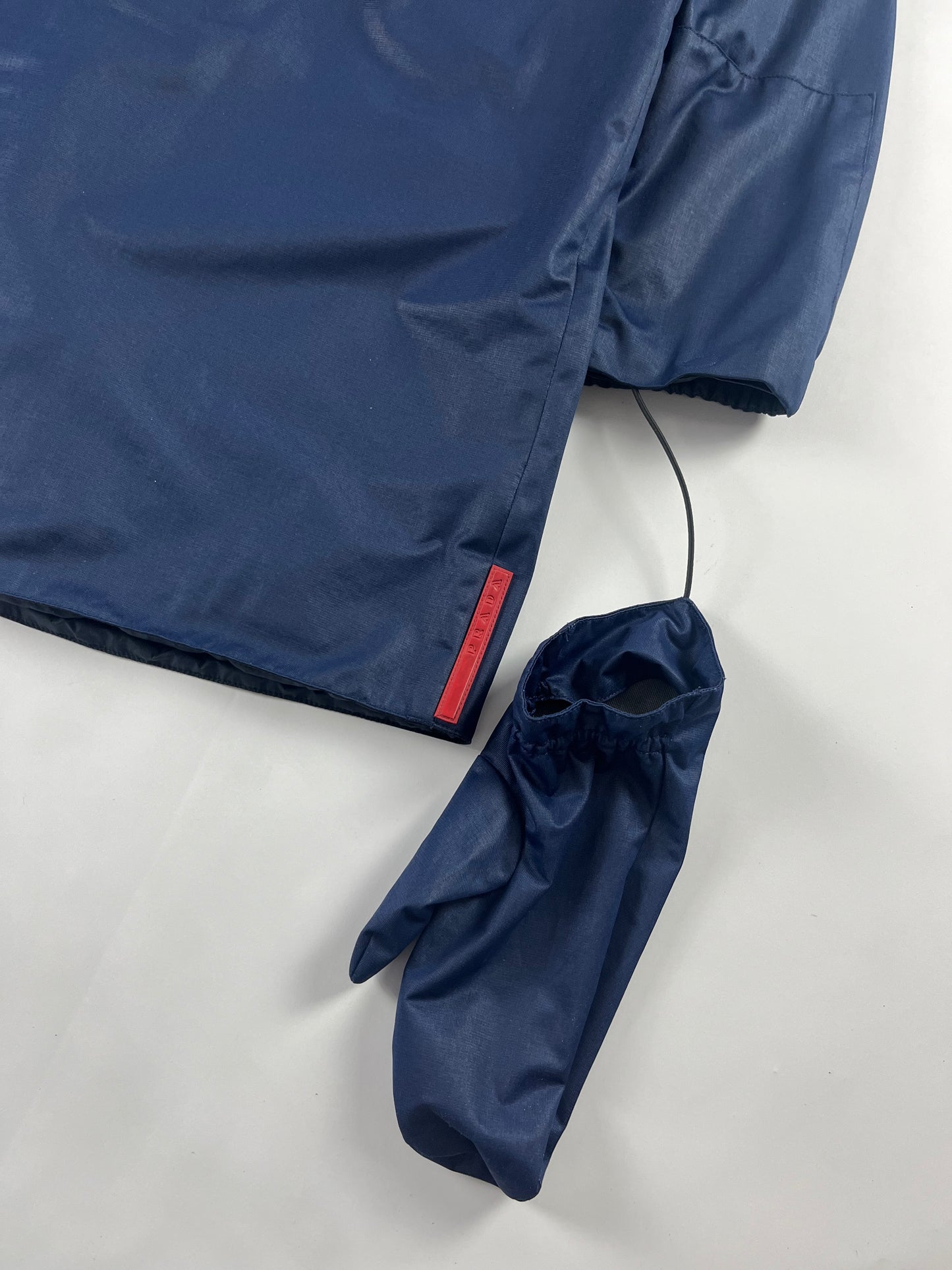 Prada Eskimo Technical Long Navy Nylon Jacket FW 1999 - M