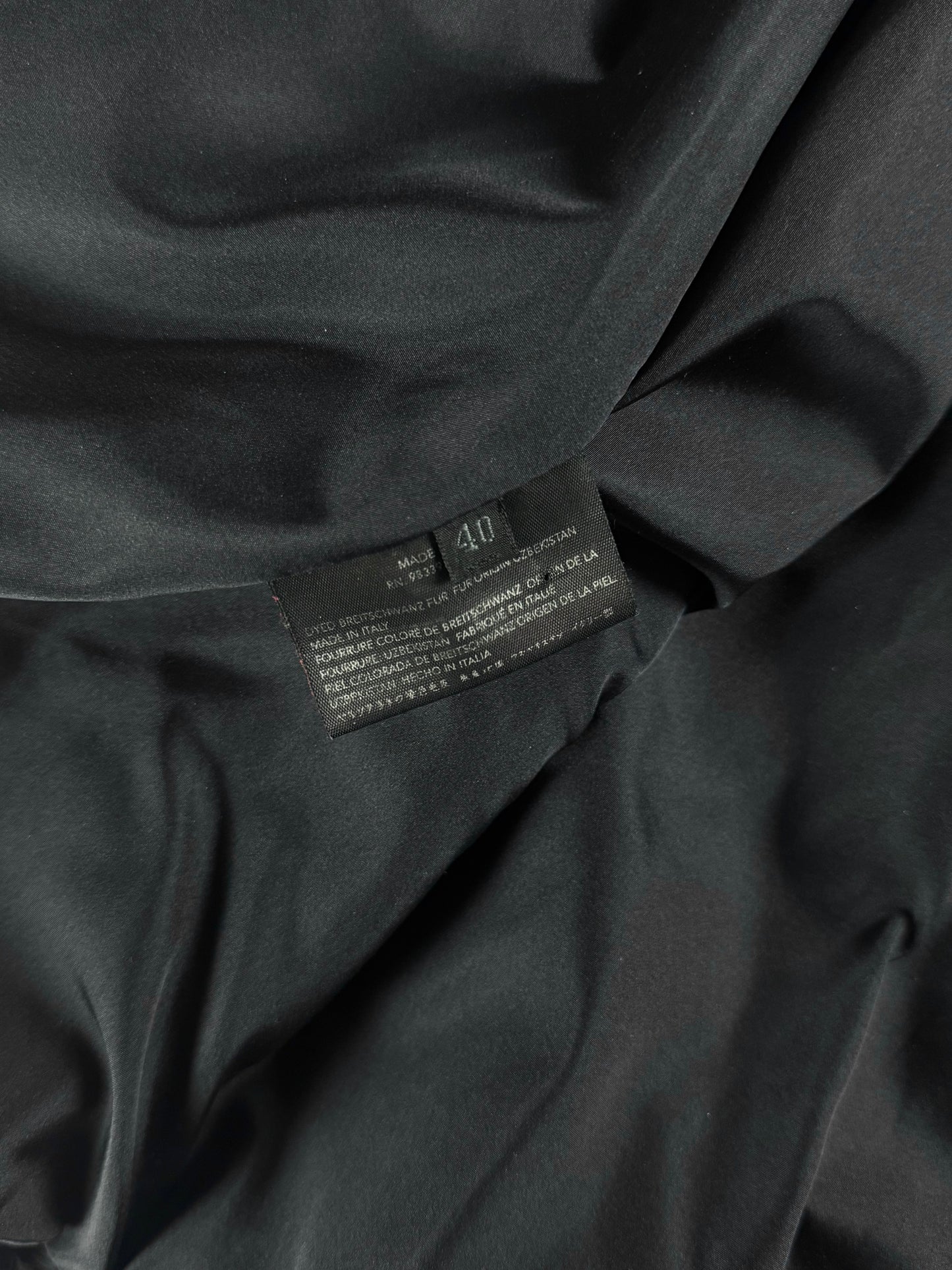 Prada Night Navy Astrakhan Fur Tailored Jacket FW 2000 - S