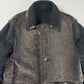 Louis Vuitton Sample Charcoal Shearling Cloude Sleeve Midi Black Collar Leather Tab Pocket Coat FW 2011 - M