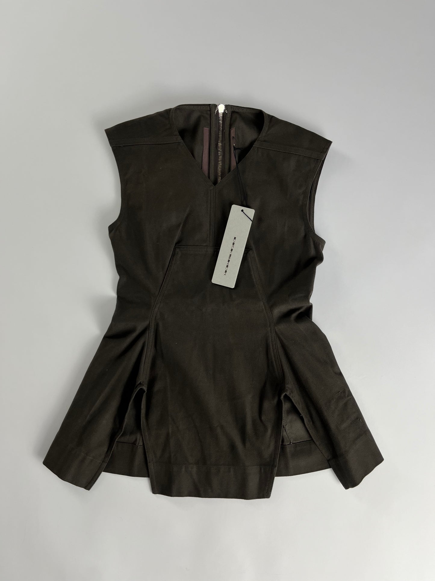 Rick Owens Sample DRKSHDW Zipper Mini Tunic Dress FW 2015 - XS