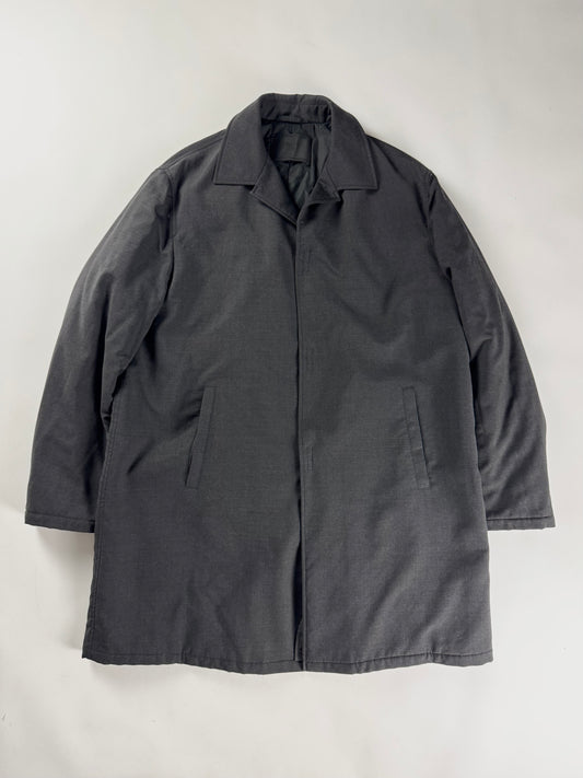 Prada Dark Grey Minimalist Strapped Coat FW 1998 - M
