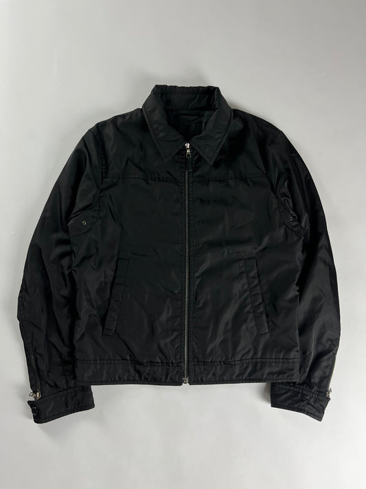 Prada Essential Black Work Trucker Jacket 2000s - L