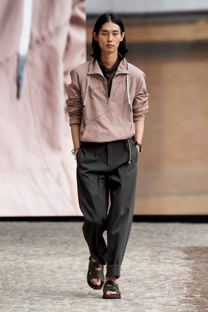 Hermès Sample Dust Pink Quarter Zip Piqure Stitch Jacket SS 2022 - M