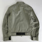 Prada Light Grey Modern Strapped Double Zip Nylon Moto Jacket SS 2000 - M