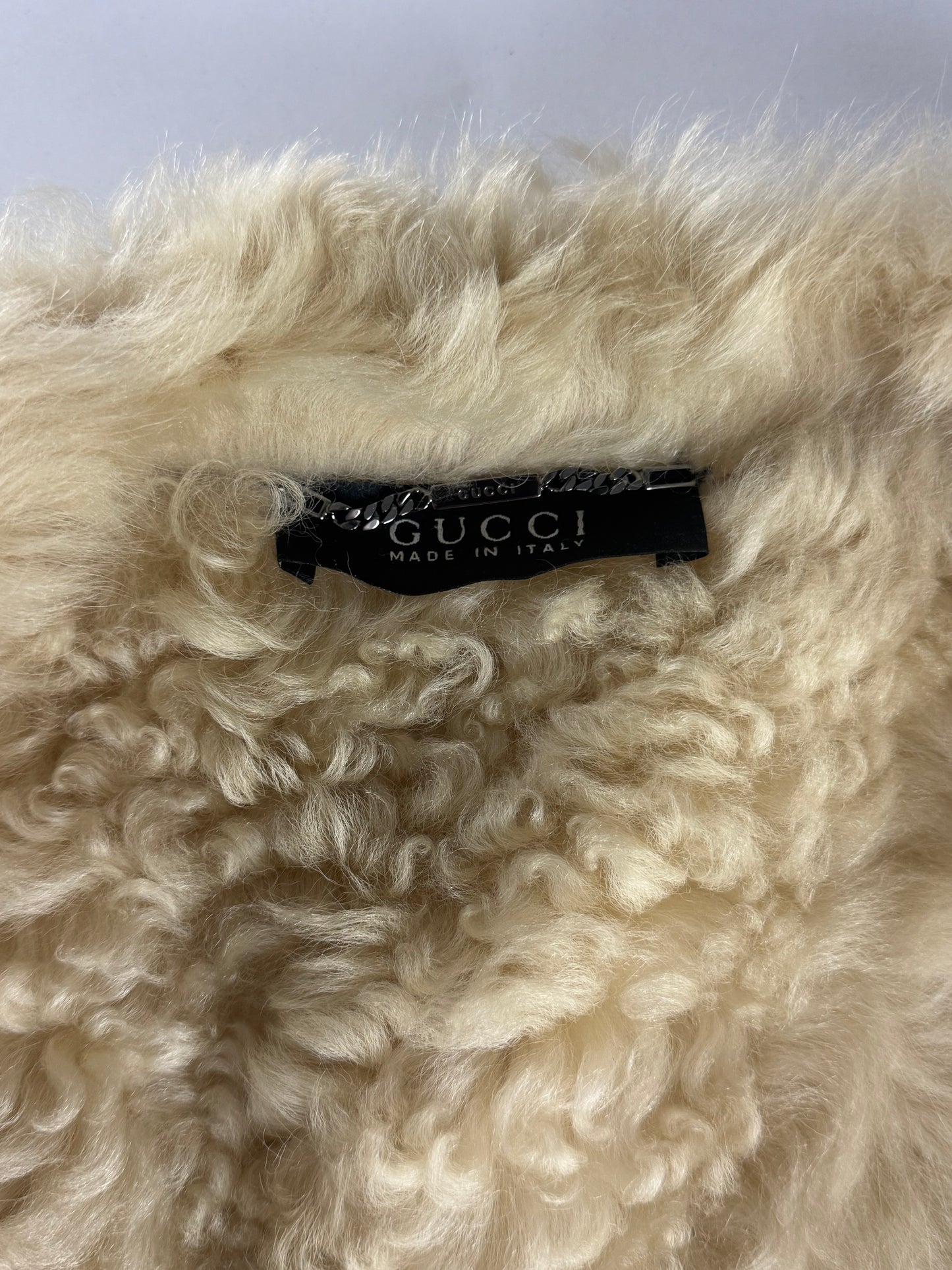 Gucci Tom Ford Bushed Shearling Fur Coat FW 2002 - S