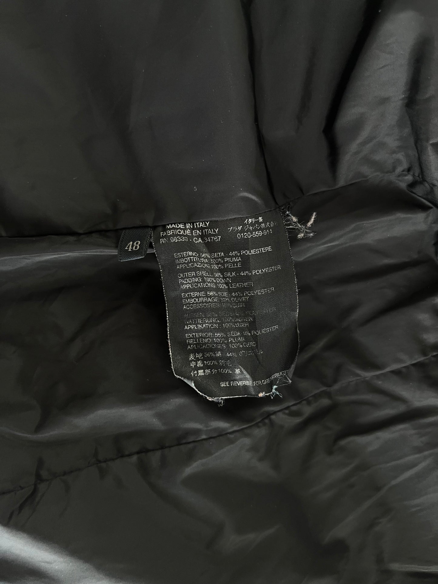 Prada Sand Nylon Puffer Jacket 2000s - M
