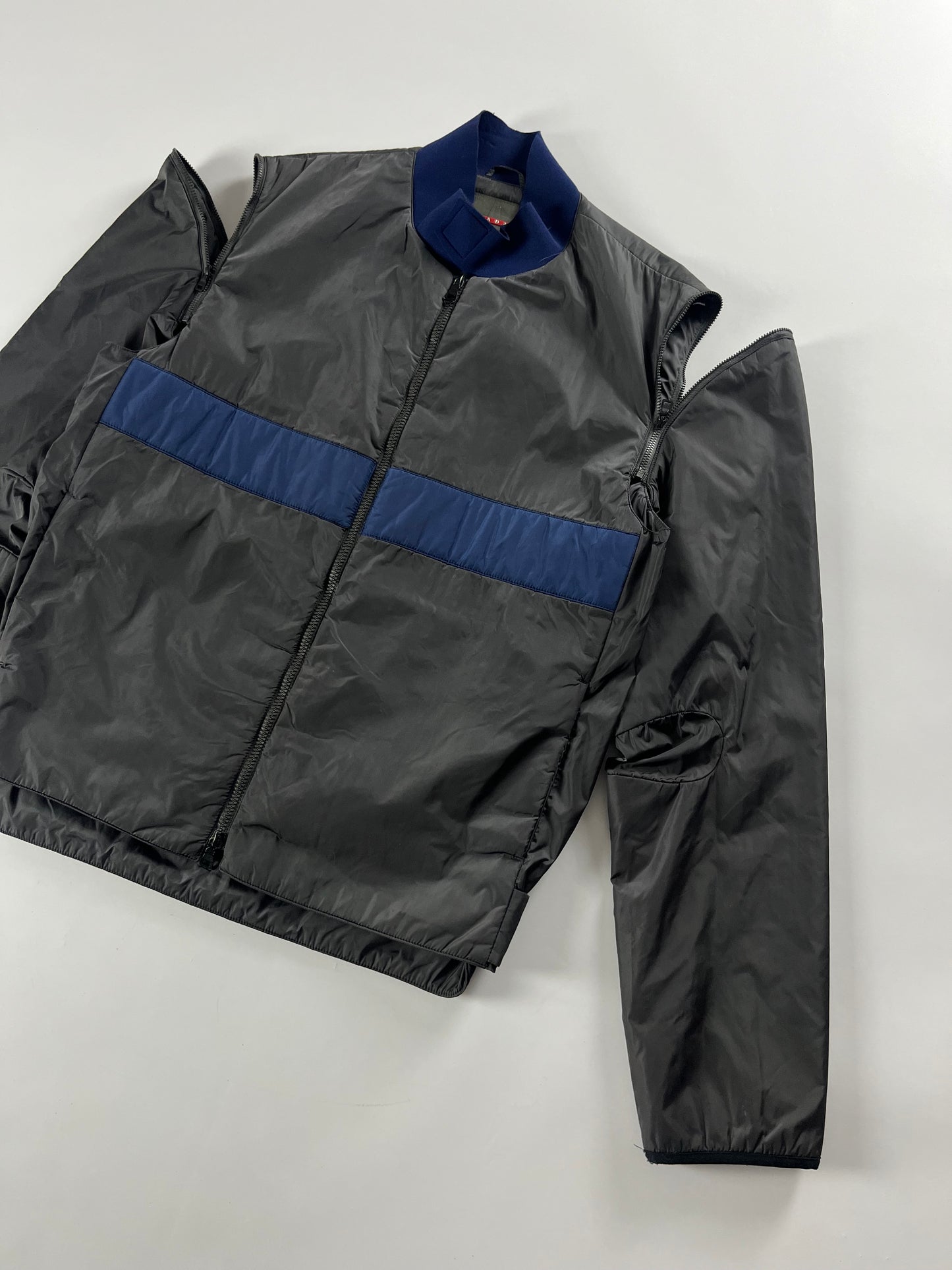 Prada Linea Rossa Navy Bulletproof Jacket SS 2000 - L