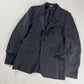 Comme des Garçons Homme Plus Dark Grey Pinstripe Peak Lapel Extended Double Button Cuff Wool Blazer Jacket FW 2019 - S