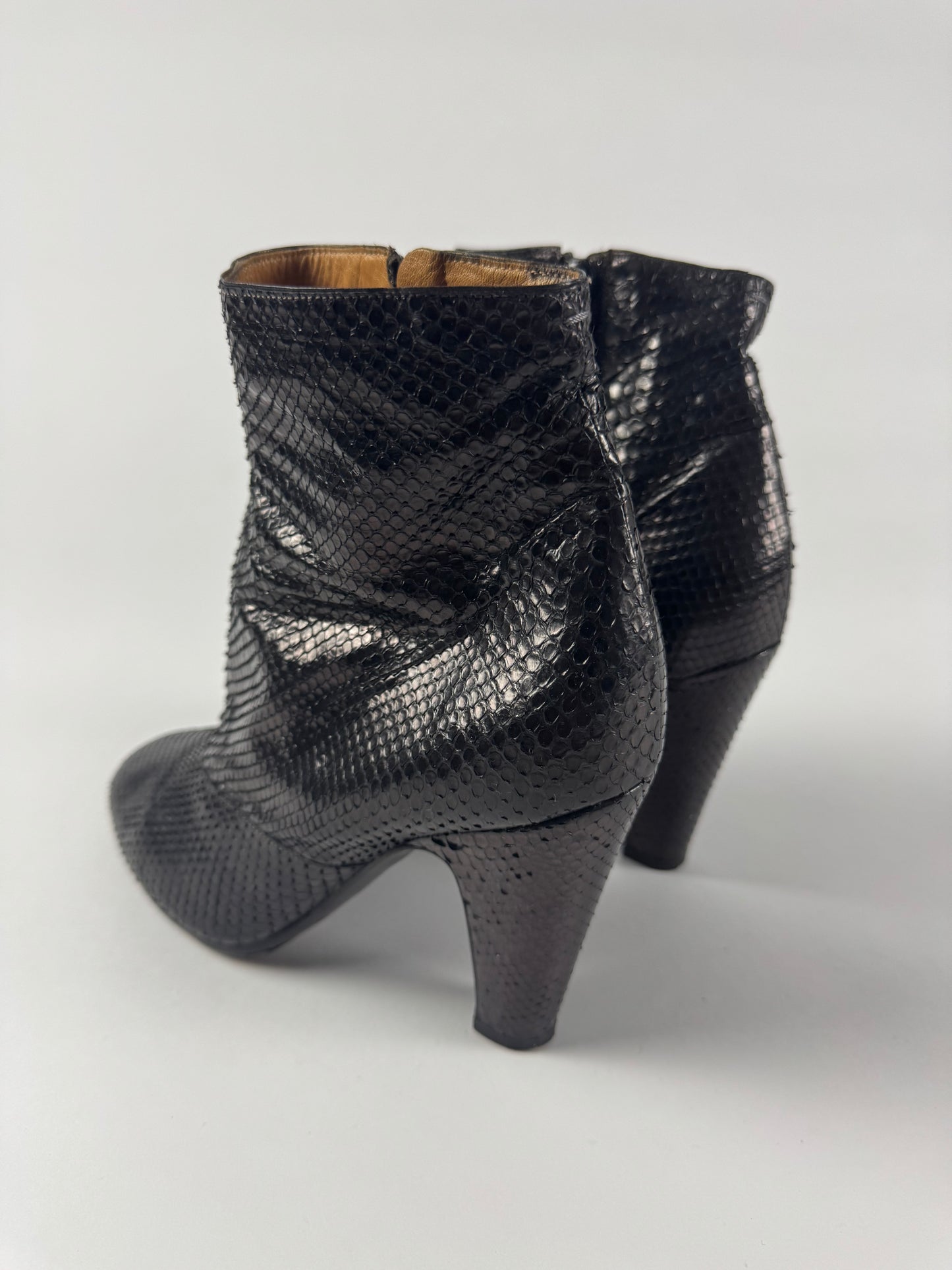 Maison Martin Margiela Snakeskin Python Leather Effect Ankle Boots - 41 EU