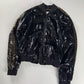 Saint Laurent Velours De Givre Leopard Sleeve Bright Teddy Bomber Jacket FW 2019 - XS