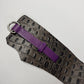 Just Cavalli Dark Brown Crocodile Embossed Purple Strap Leather Corset Belt 2000s - OS