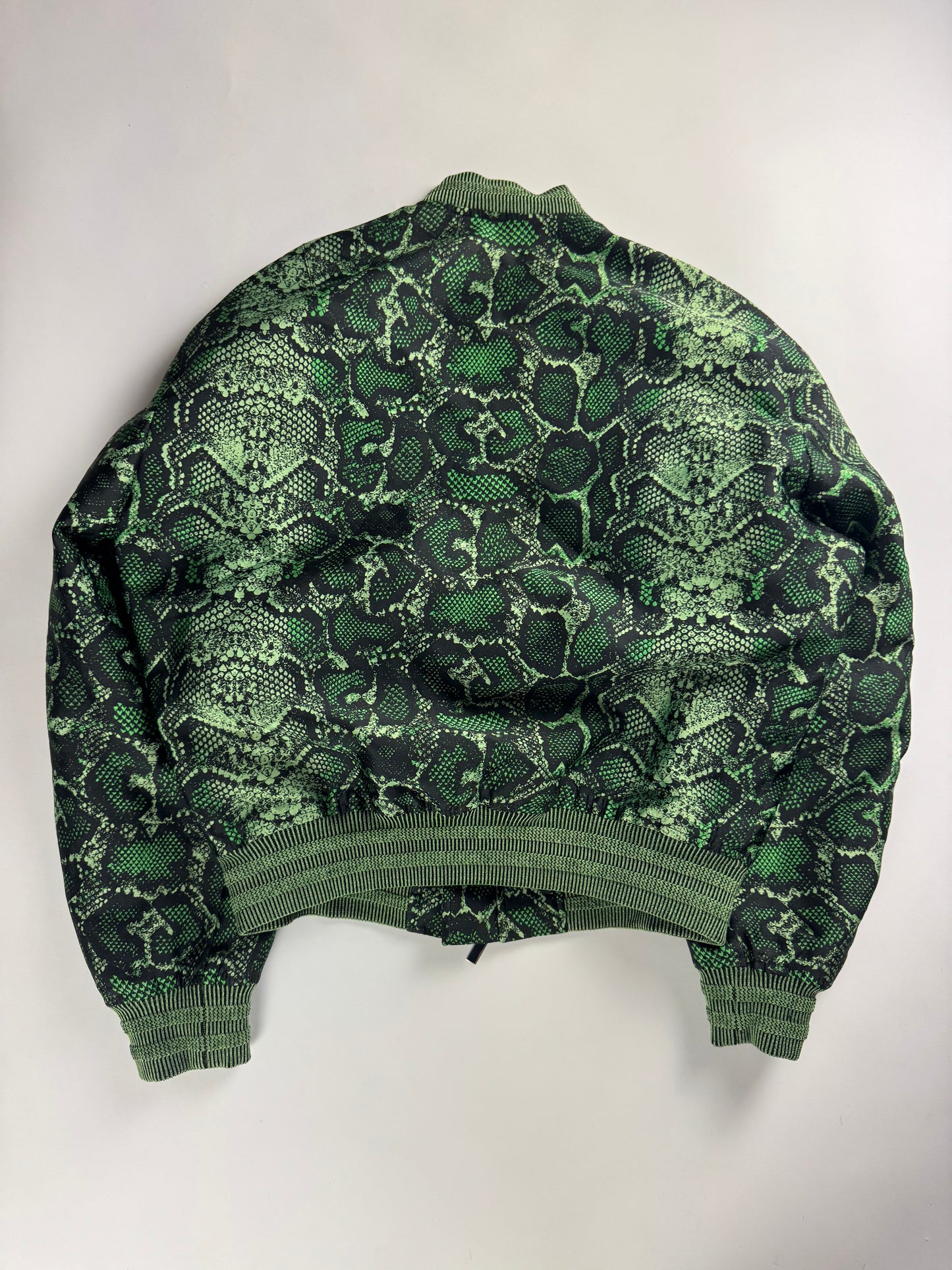 Dior Cactus Jack Sample Greenlight Snakeskin Pattern Bomber Jacket SS 2022 - M