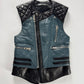 Balenciaga Nicolas Ghesquière Leather Bicolor Quilted Shoulders Vest SS 2011 - S