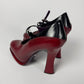 Prada Dipped Red Burgundy High Platform Mary Jane Round Toe Heels FW 2012 - 38 IT/38,5 EU
