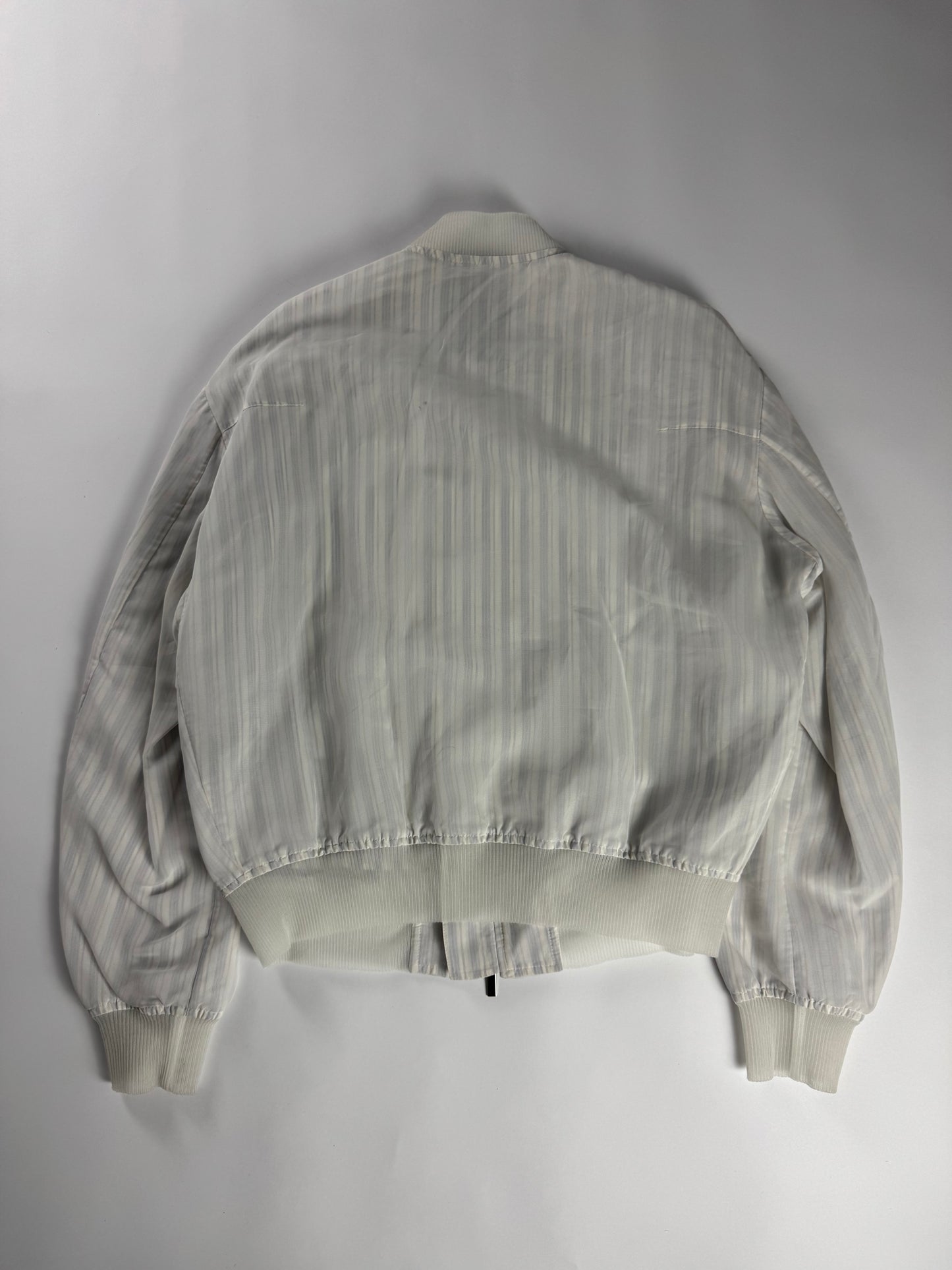 Dior Homme Kim Jones Striped Silk Organza Bomber Jacket SS 2019 - M