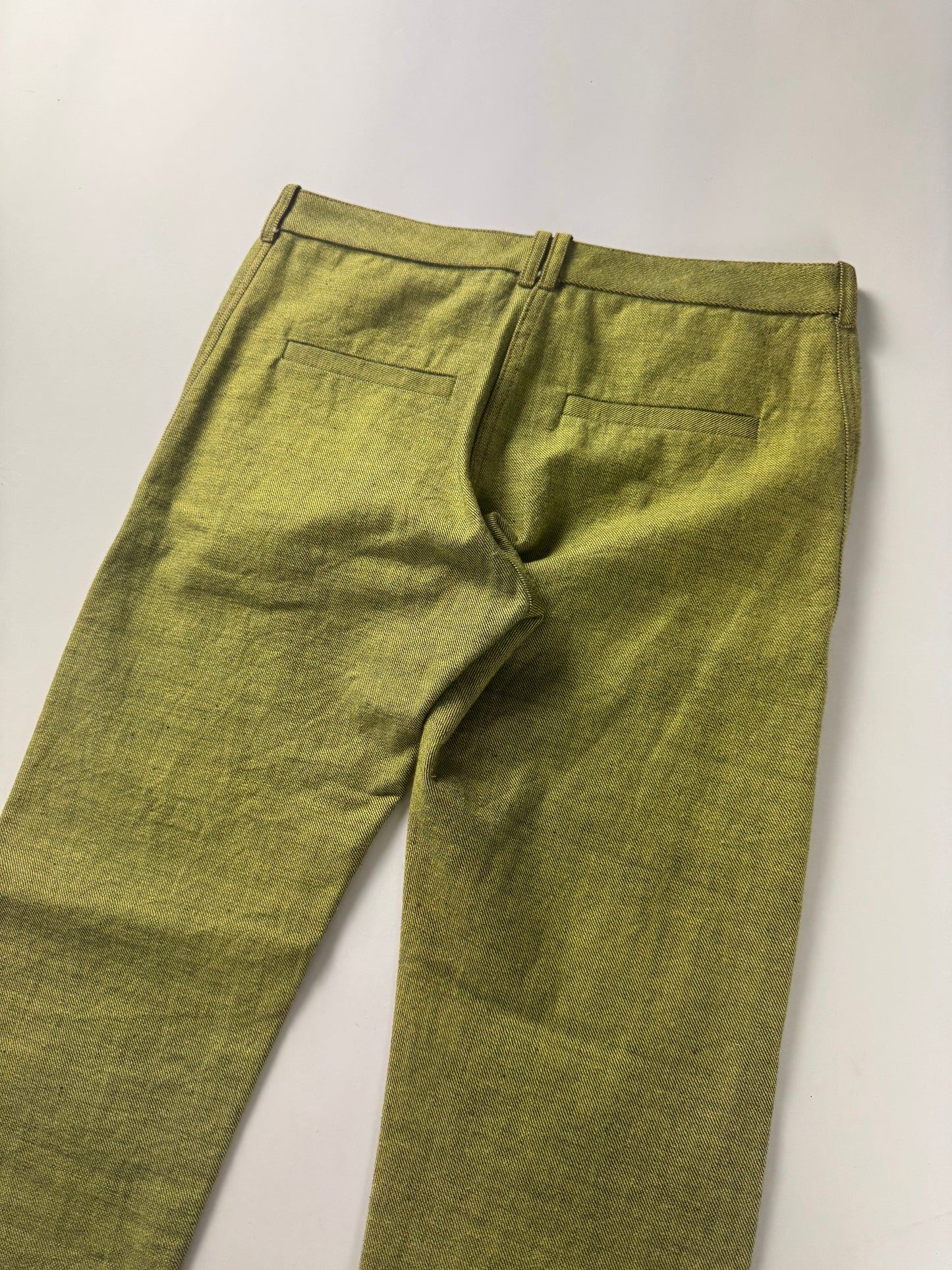Y/Project Sample Washed Green Straight Pants SS 2015 - S