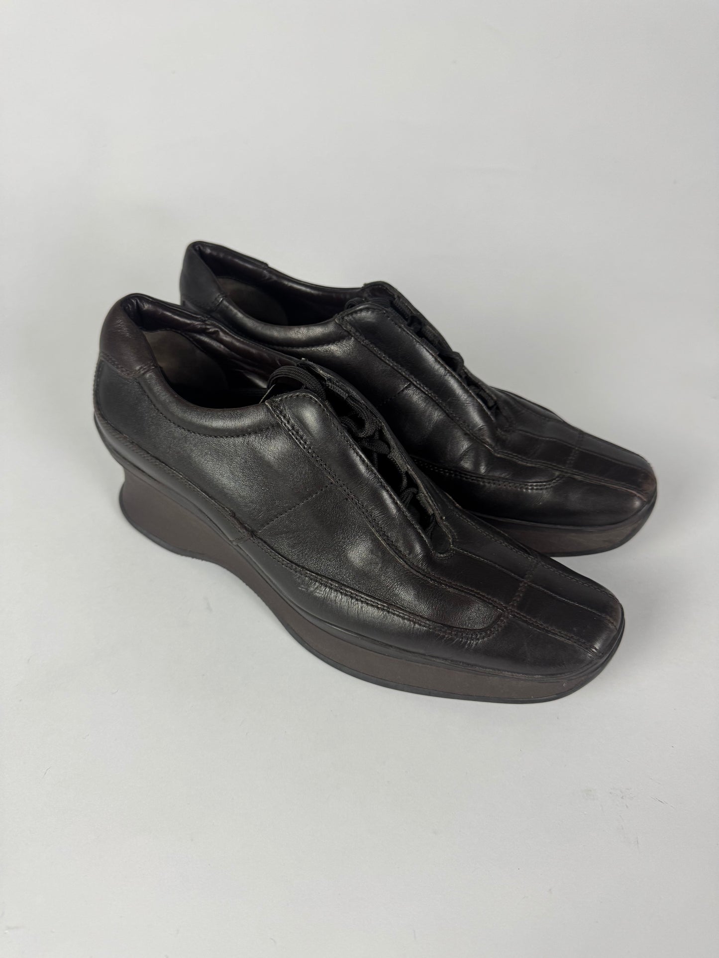 Prada Sport Leather Low Aero Platform Shoes FW 1999 - 38 IT/38,5 EU