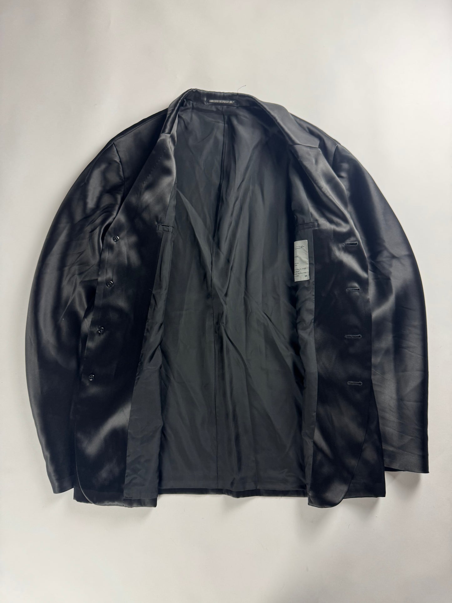 Yohji Yamamoto Pour Homme and Lustrous Night Drapey Satin Effect Blazer FW 1997 - M