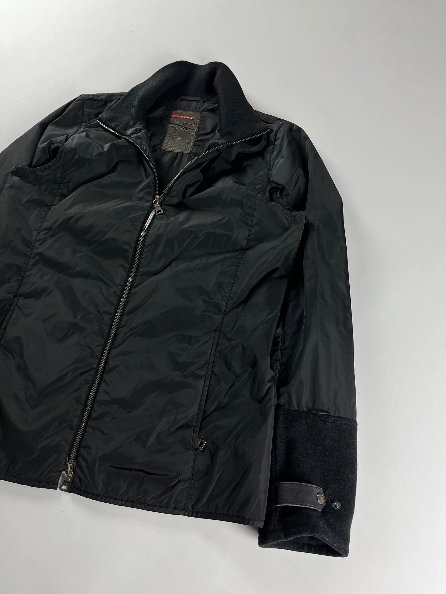 Prada Zip Front Nylon Cuff Jacket 2000s - XS