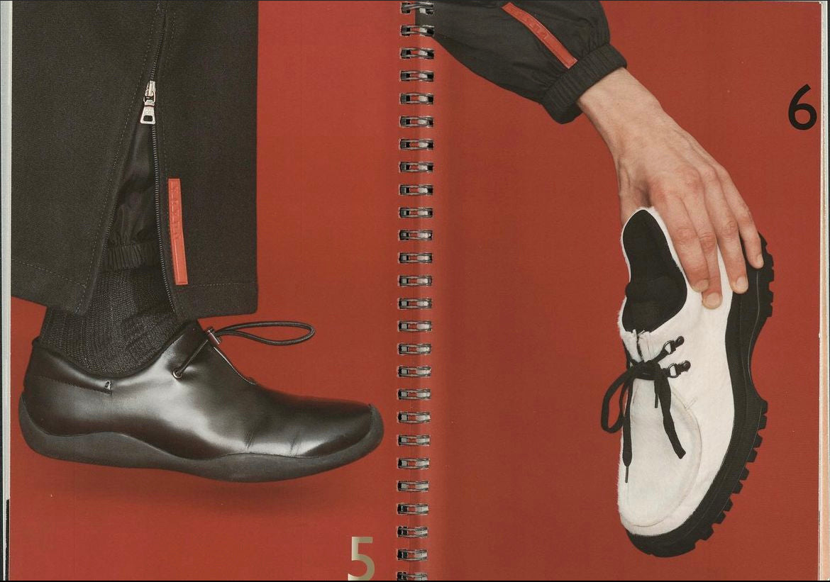 Prada Linea Rossa Grey Shadow Sole Mid Boots FW 1999 - 41 IT/42 EU