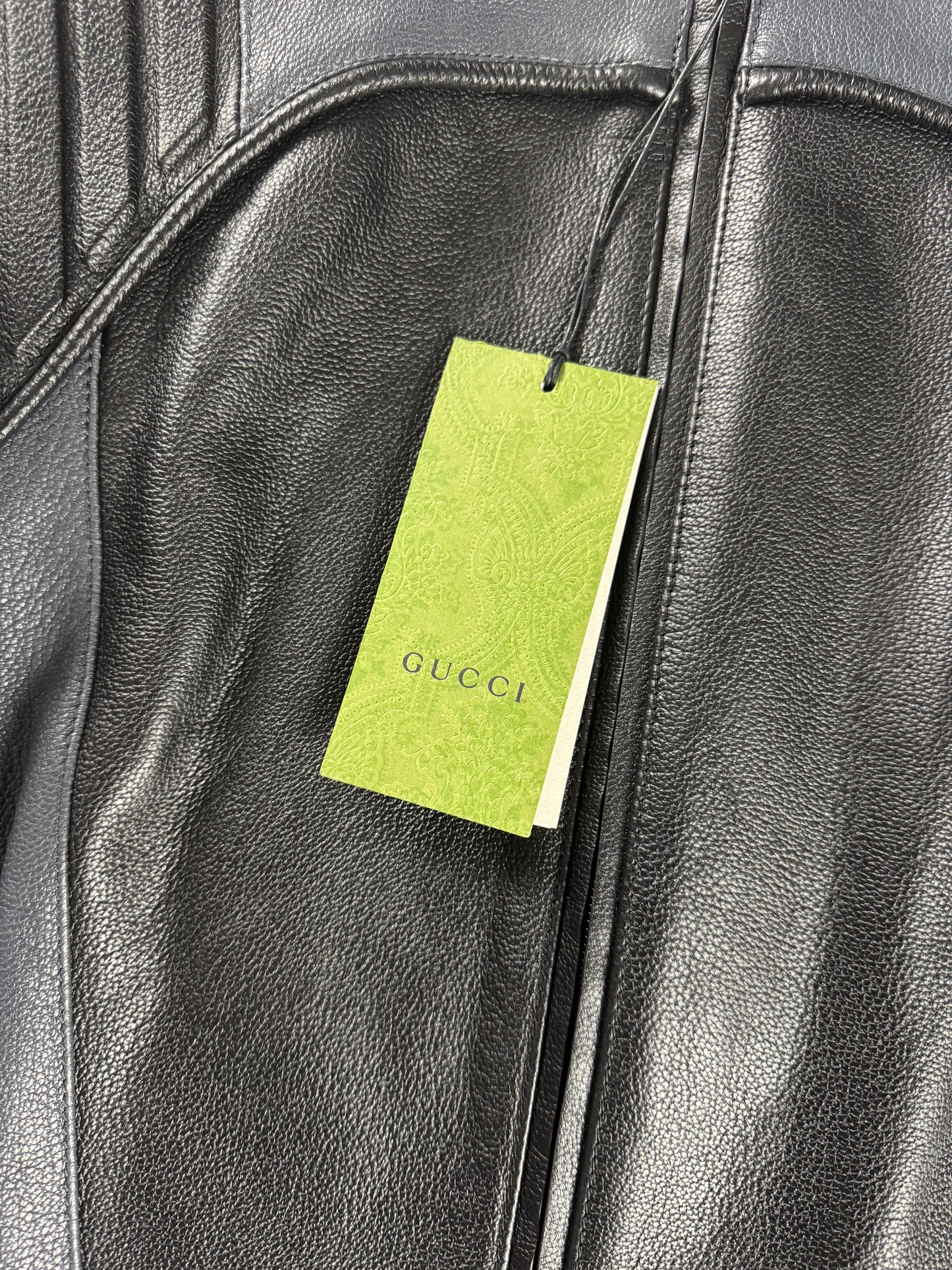 Gucci Sample Alexandro Michele Elbows & Shoulders Strong Pads Leather Biker Jacket FW 2023 - M