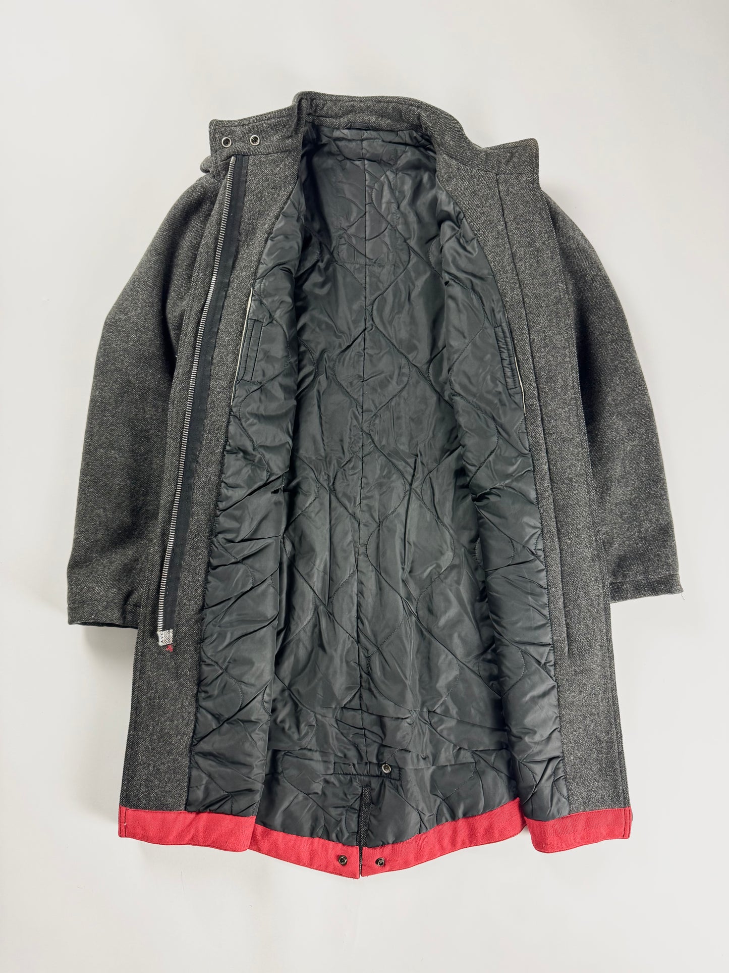 Prada Grey Wool Military Epaulettes Coat FW 1999 - S