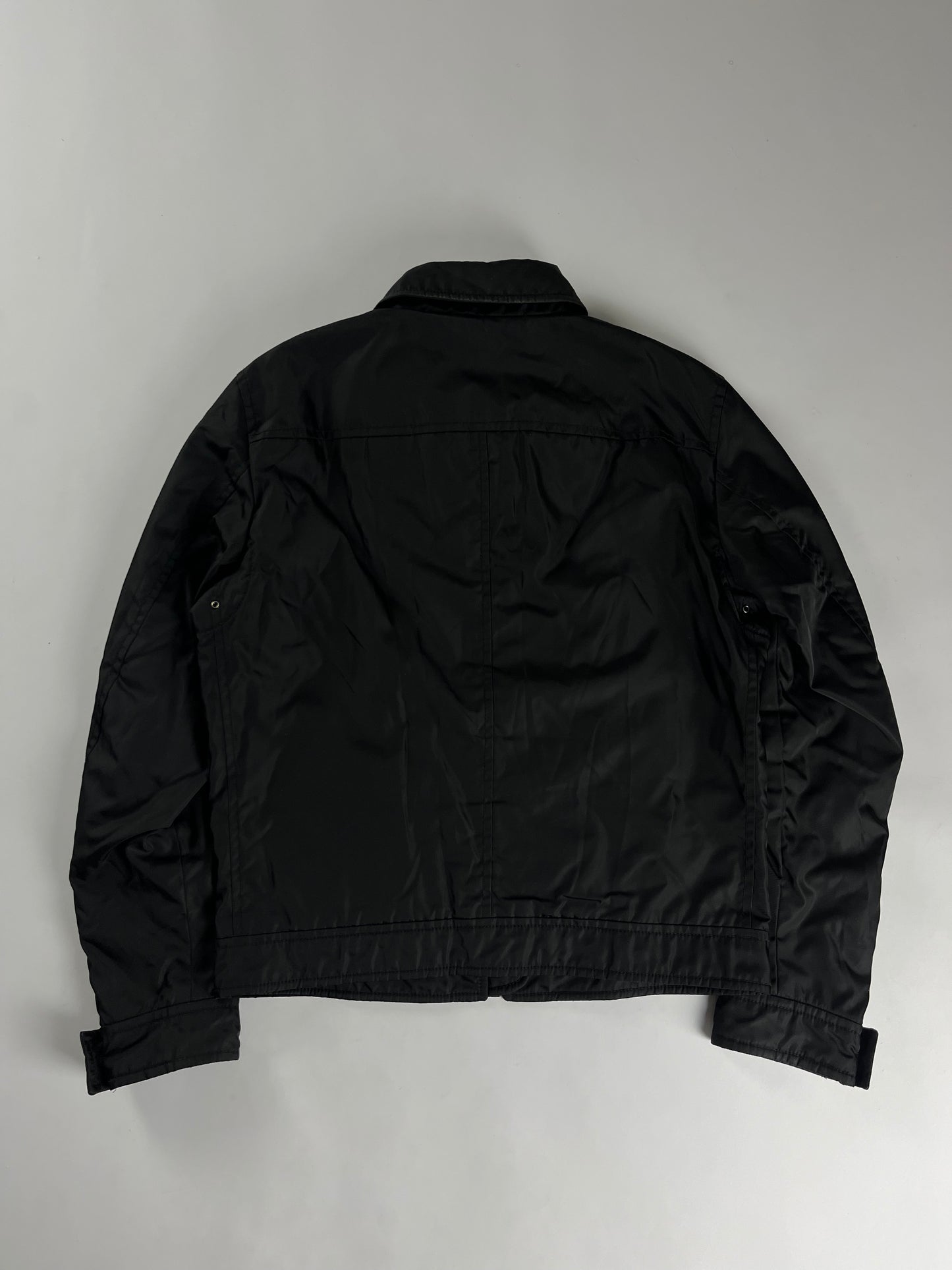 Prada Essential Black Work Trucker Jacket 2000s - L